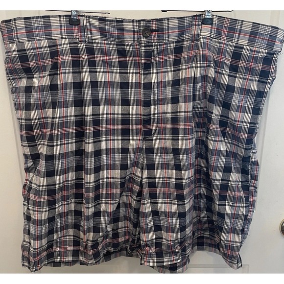 Harbor Bay Other - Harbor Bay 48 Blue Plaid Casual Walking Shorts Expander Side Panels Preppy